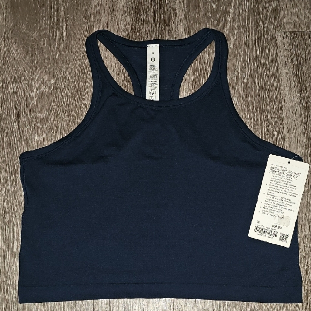 Lululemon Swiftly Tech Cropped Racerback Tank 2.0. Nwts CLBL! Sz 12